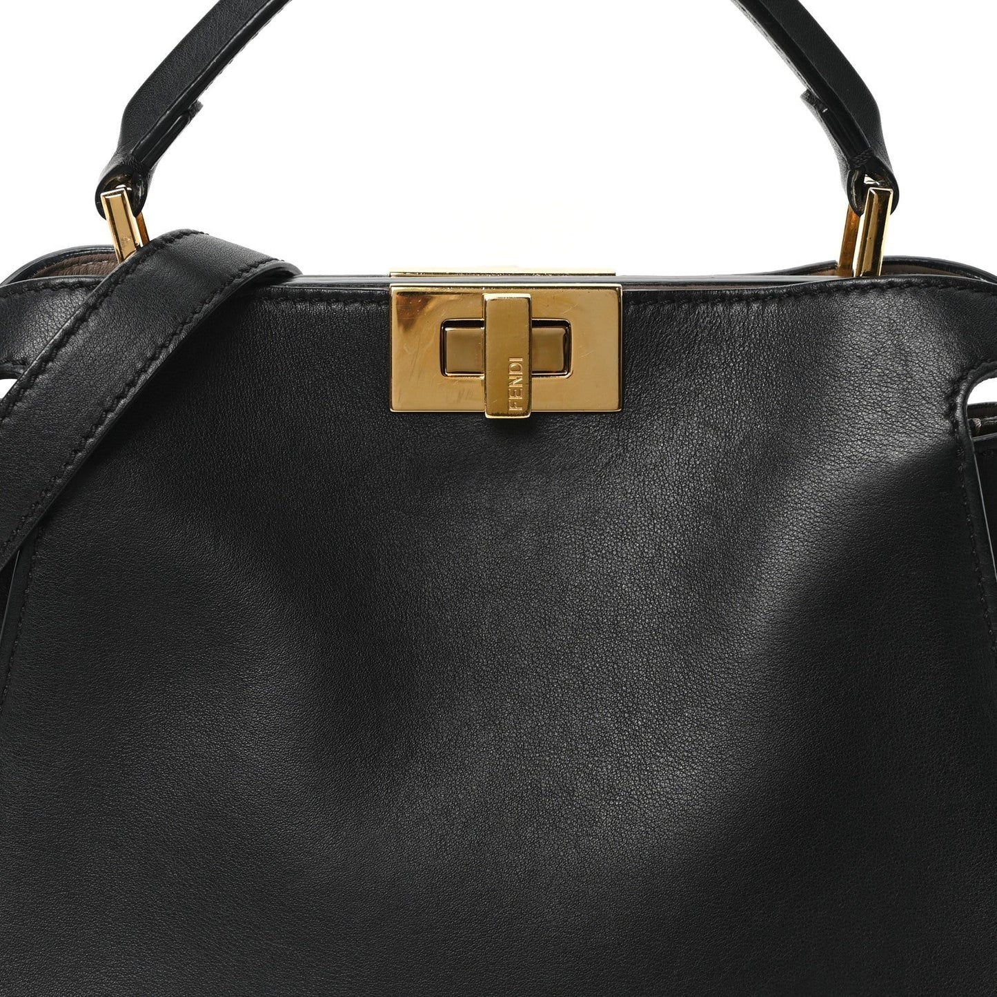 Vitello Tahiti Burro Medium Peekaboo Iconic Essentially Satchel Black Corda