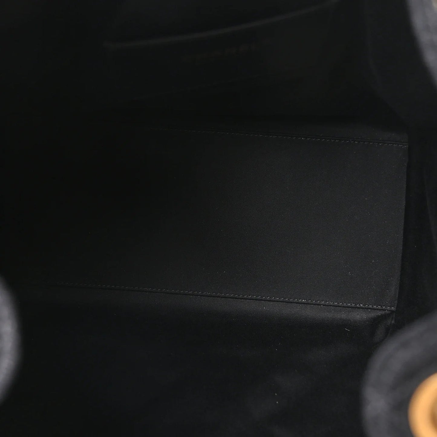 Washed Denim Quilted Medium  25 Handbag Black