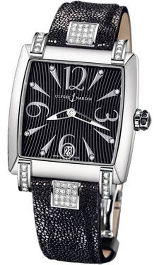 '- Caprice - Stainless Steel - Diamond Lugs - Leather Strap