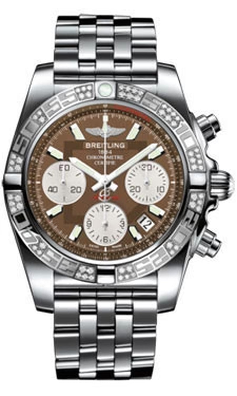 '- Chronomat 41 Steel Diamond Bezel - Pilot Bracelet
