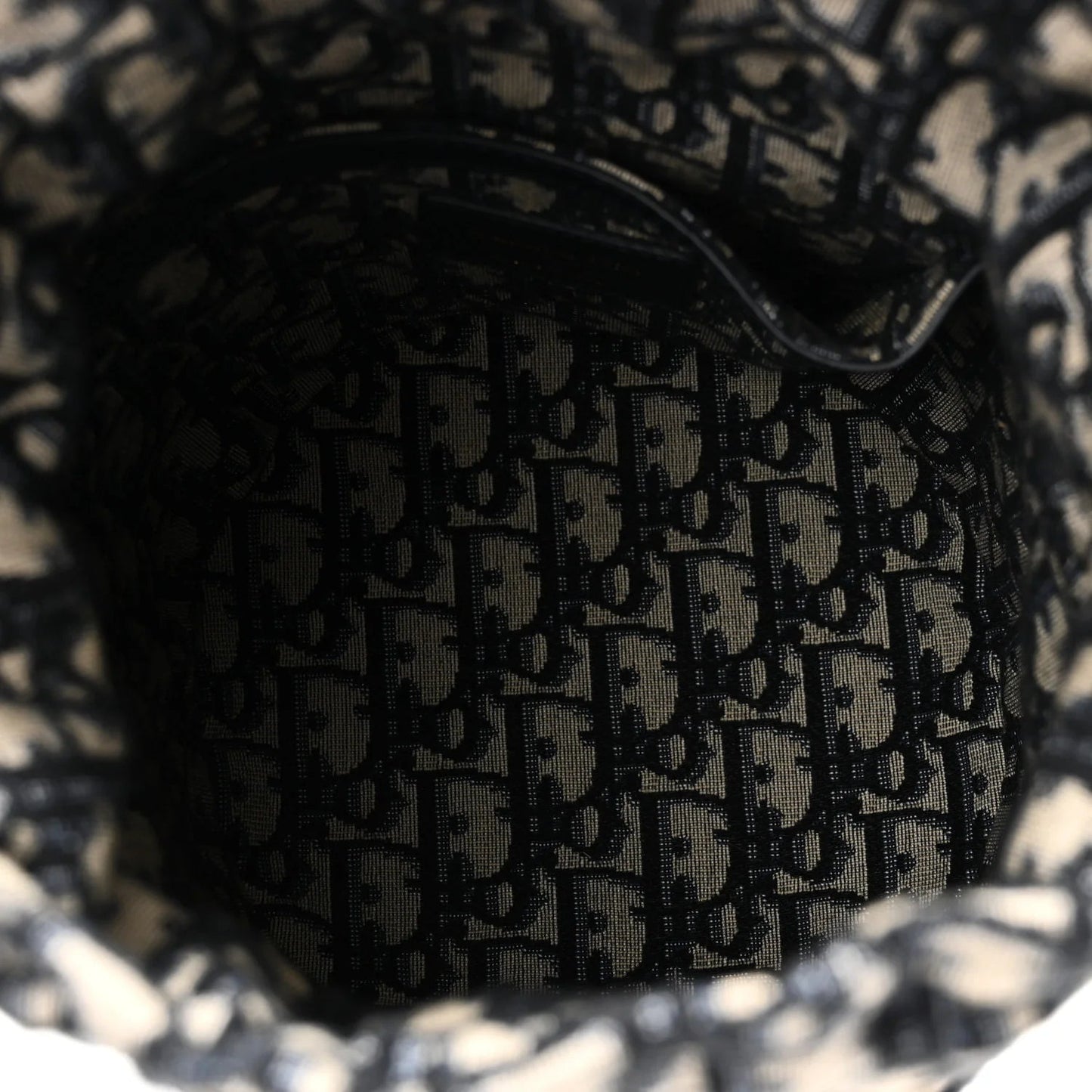 Wicker Oblique Drawstring Bucket Bag Blue