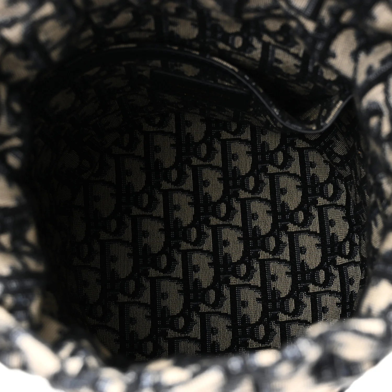 Wicker Oblique Drawstring Bucket Bag Blue