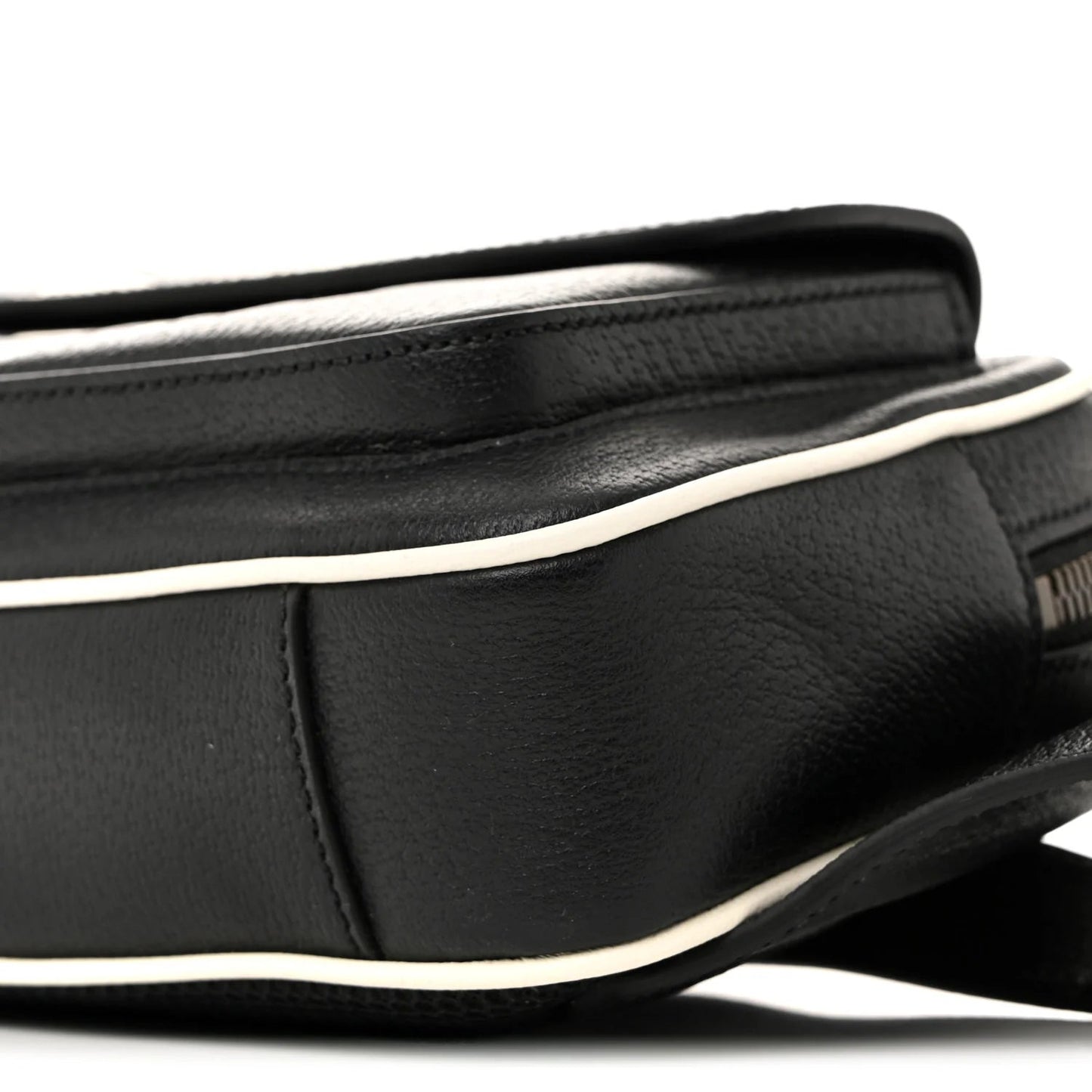 X adidas Textured Dollar Calfskin Belt Bag Black