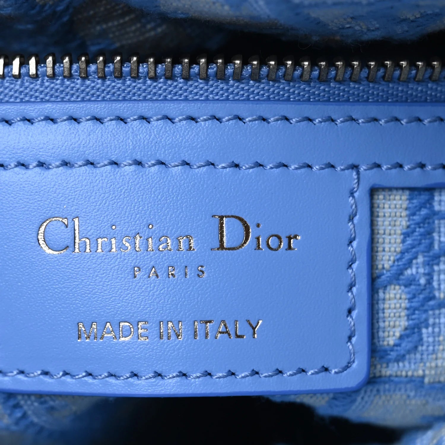 Wicker Oblique Medium Lady Dior Bag Cornflower Blue