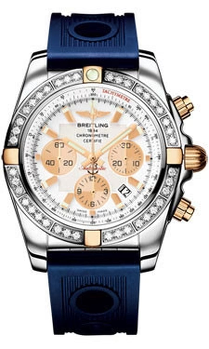 '- Chronomat 44 Two-Tone 40 Diamond Bezel - Ocean Racer Strap