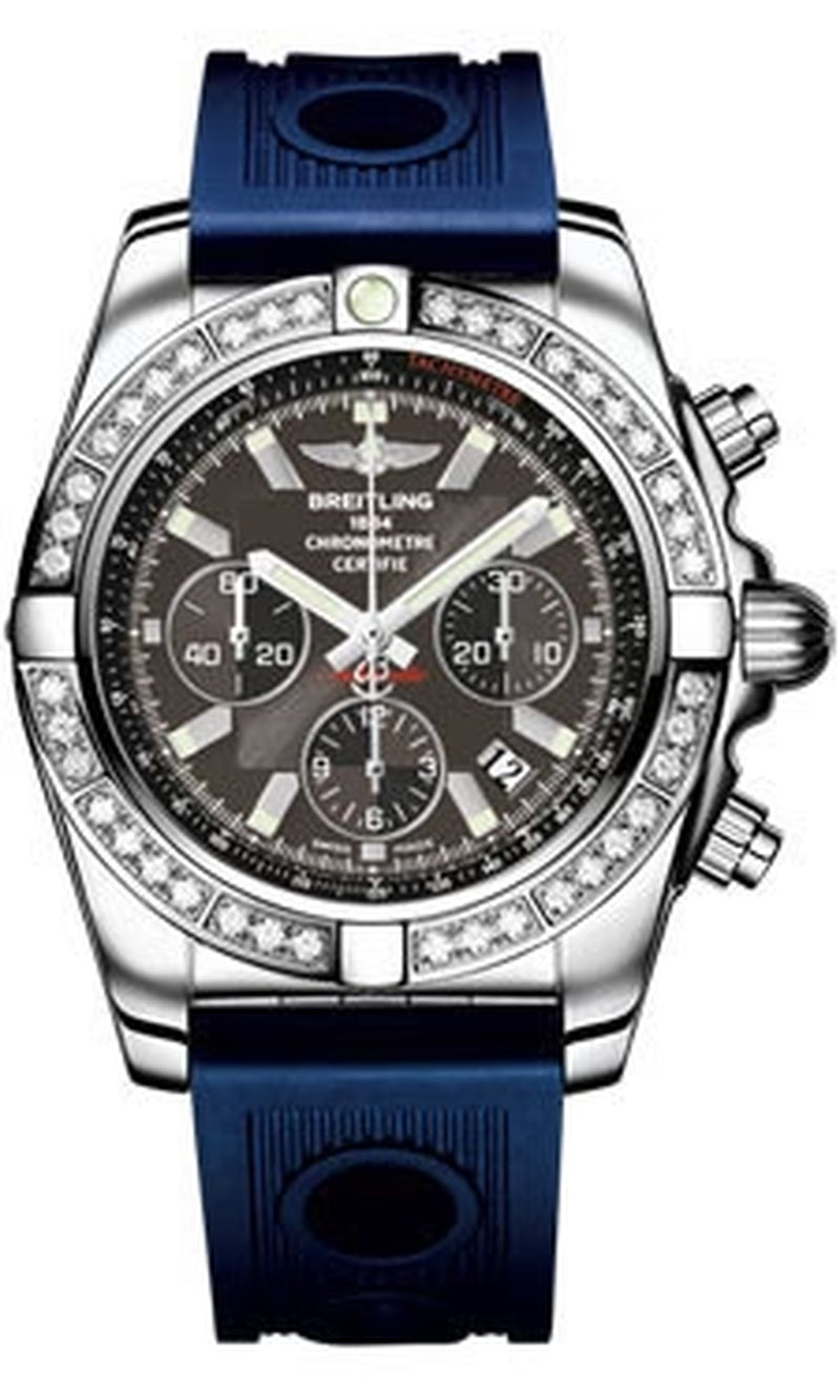'- Chronomat 44 Steel 40 Diamond Bezel - Ocean Racer Strap