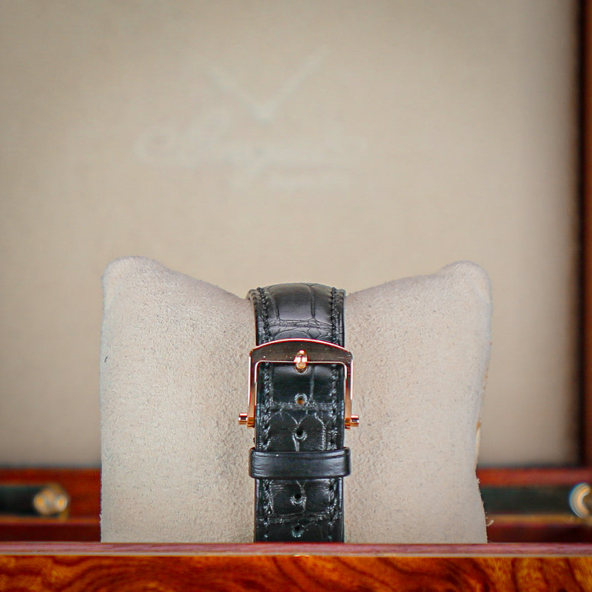 Breguet Tradition 40 mm Black Dial 18k Rose Gold Black Leather Strap 7057BR/G9/9W6