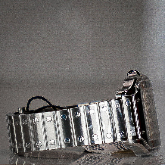 Cartier Santos 41.9 mm x 35.1 mm Medium Steel Silver Dial Bracelet WSSA0029