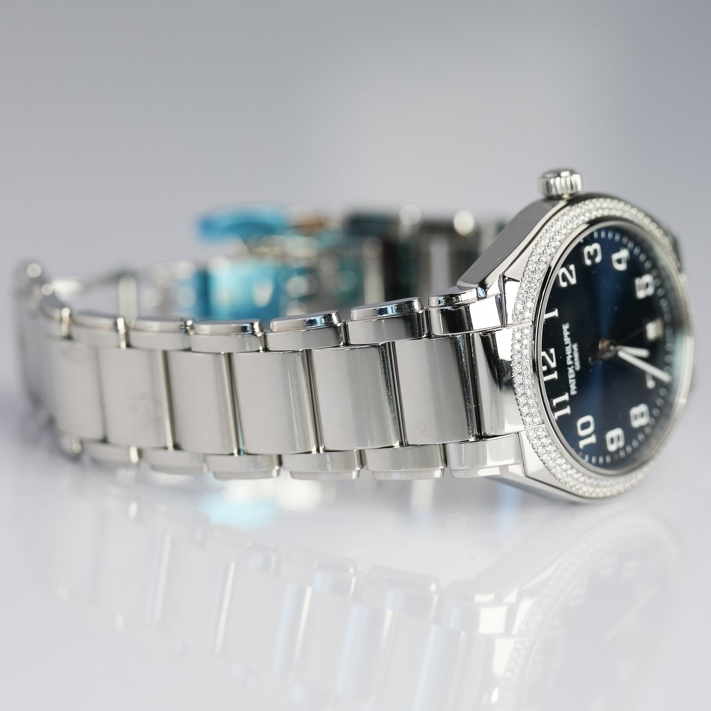 Patek Philippe Twenty~4 36 mm Blue Dial with Diamonds Stainless Steel Bracelet 7300/1200A-001