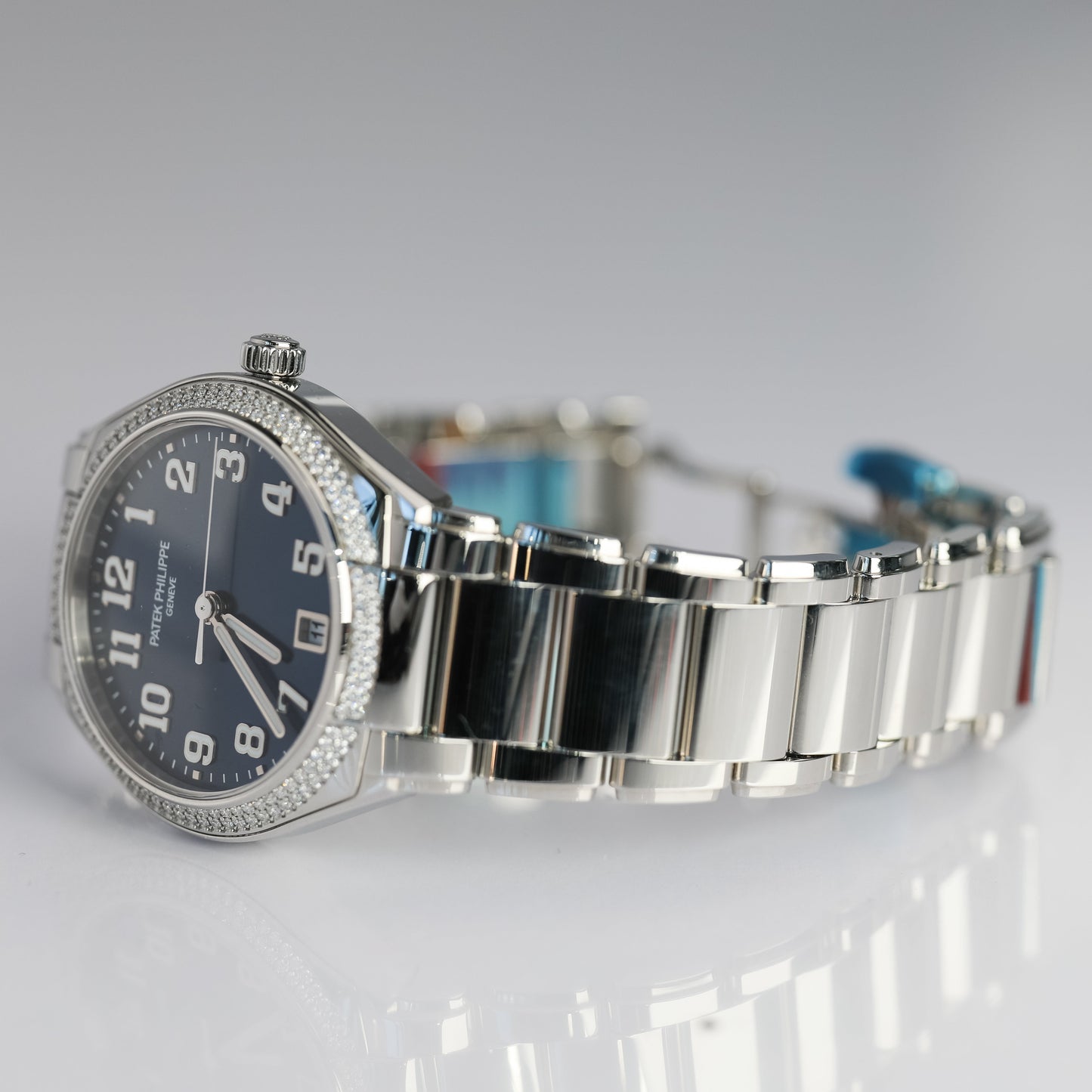 Patek Philippe Twenty~4 36 mm Blue Dial with Diamonds Stainless Steel Bracelet 7300/1200A-001