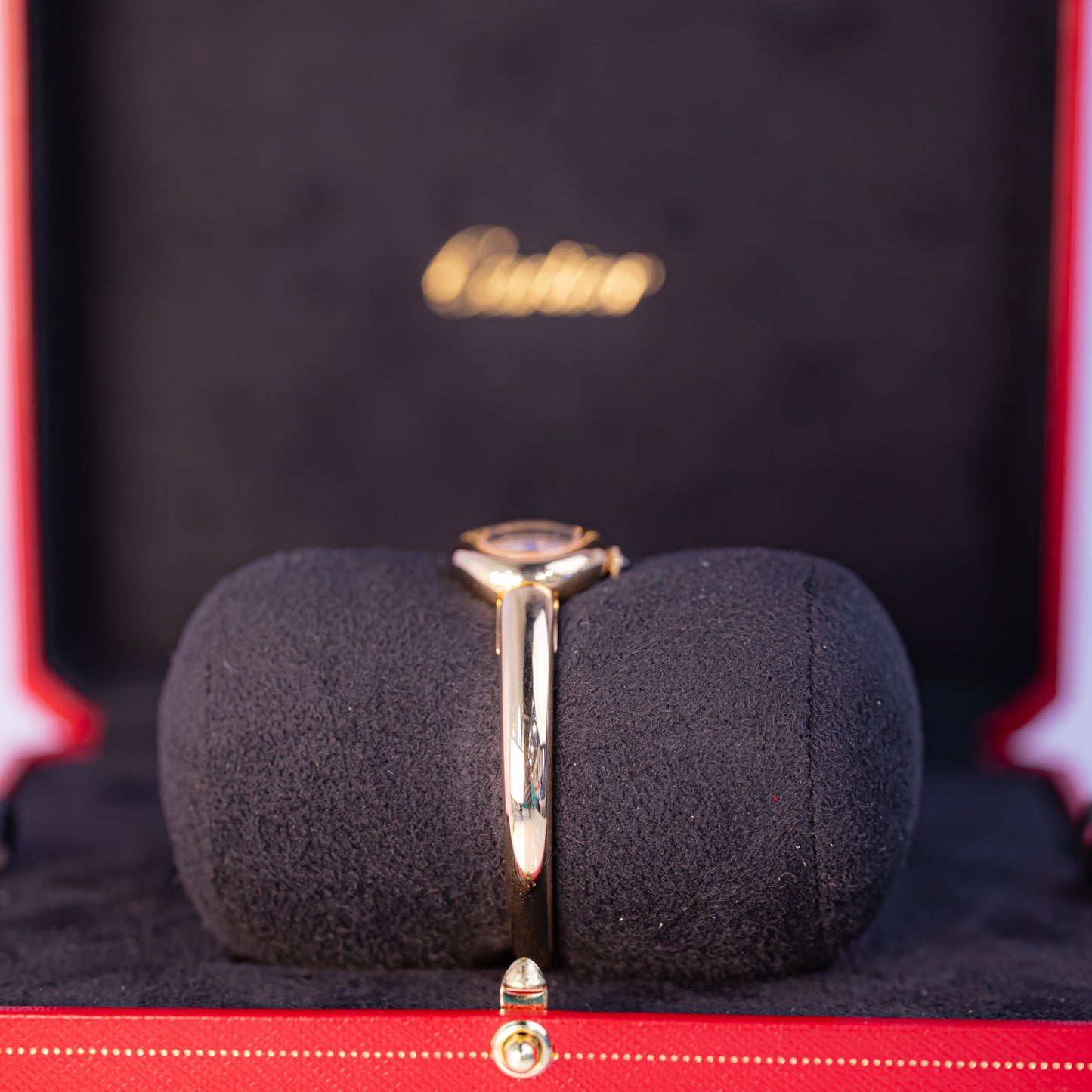 Cartier Baignoire Mini 18k Yellow Gold Silver Dial Bracelet WGBA0045