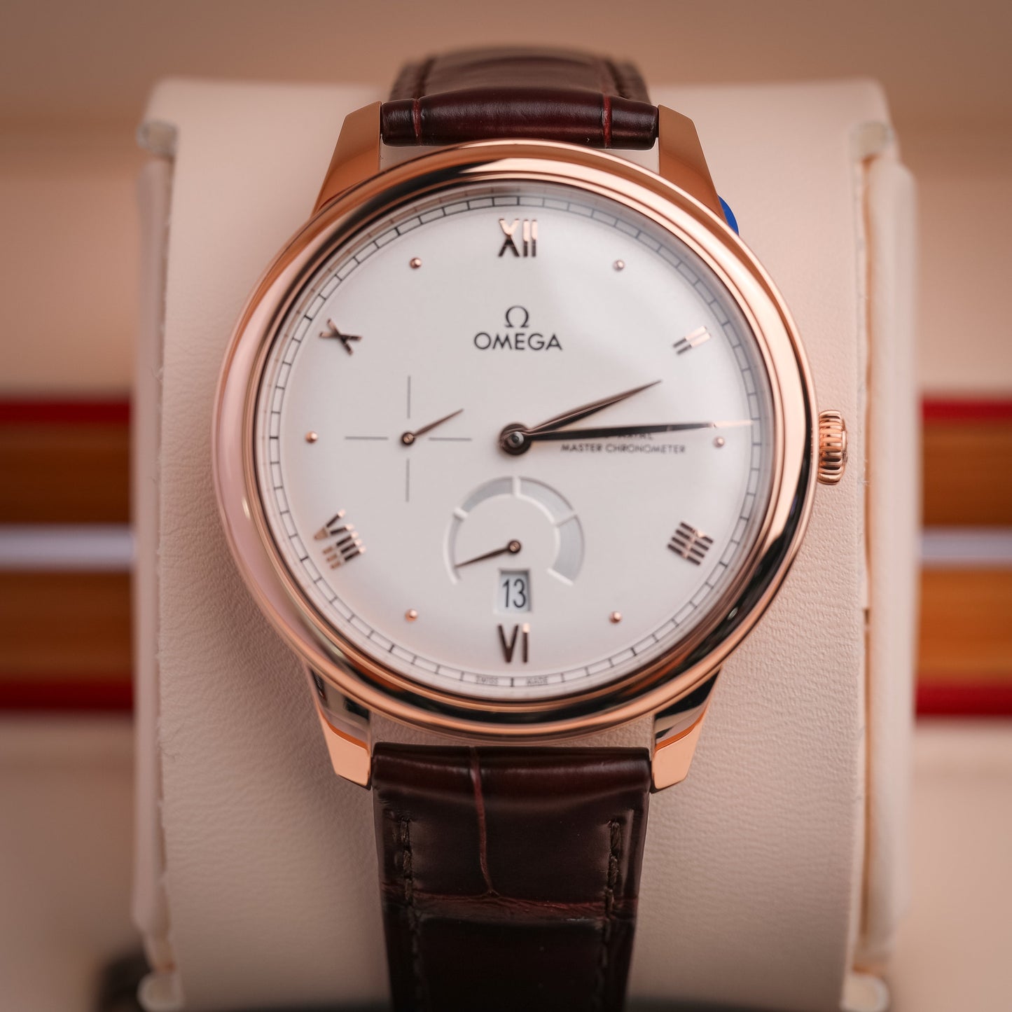 Omega De Ville Prestige 41 mm Silver Dial Sedna™ 18k Rose Gold Strap 434.53.41.21.02.001