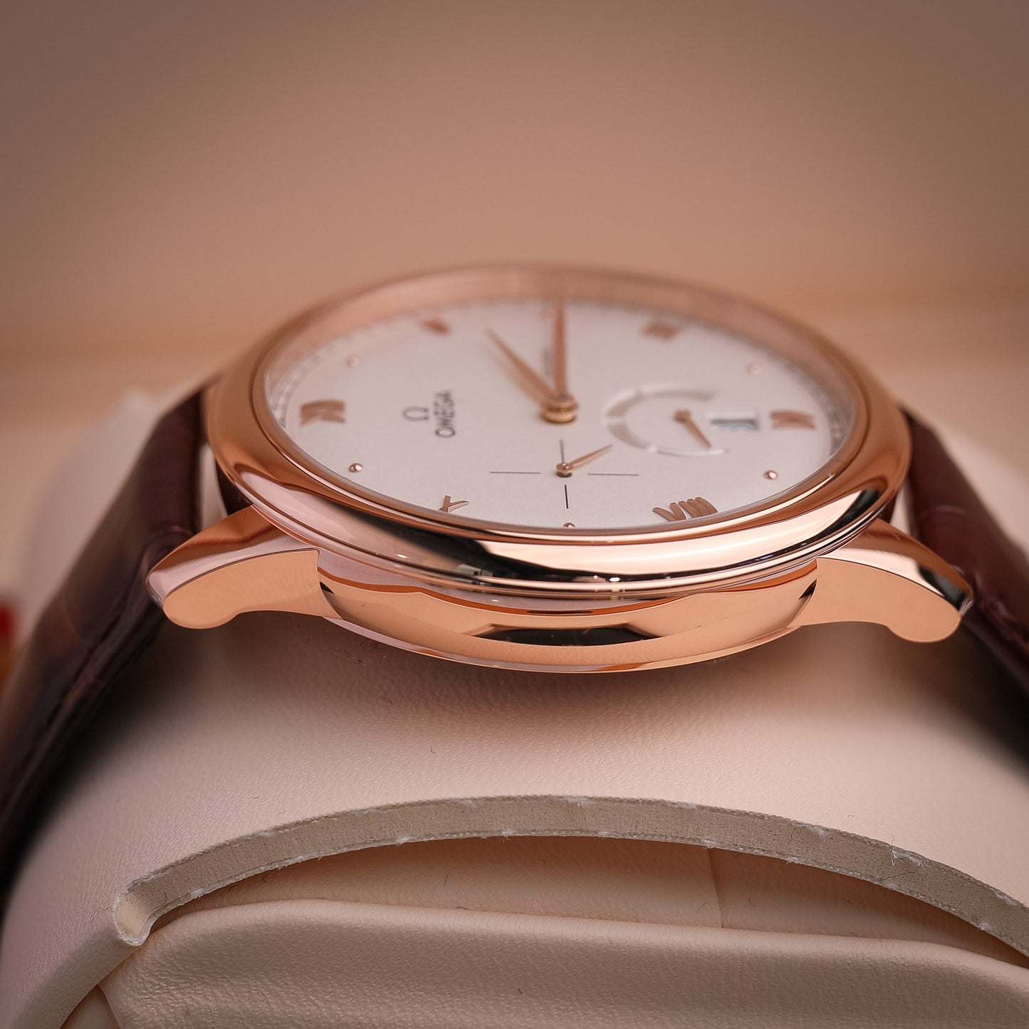 Omega De Ville Prestige 41 mm Silver Dial Sedna™ 18k Rose Gold Strap 434.53.41.21.02.001