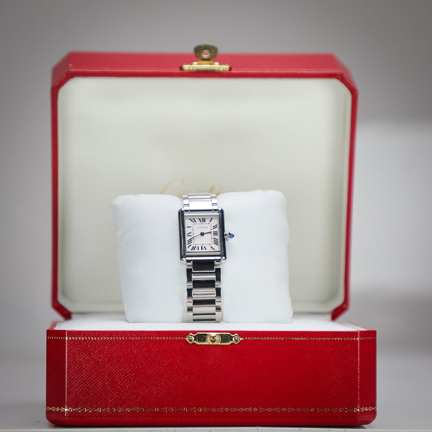 Cartier Tank Must 29.5 mm x 22.0 mm Silver Dial Steel Bracelet WSTA0107