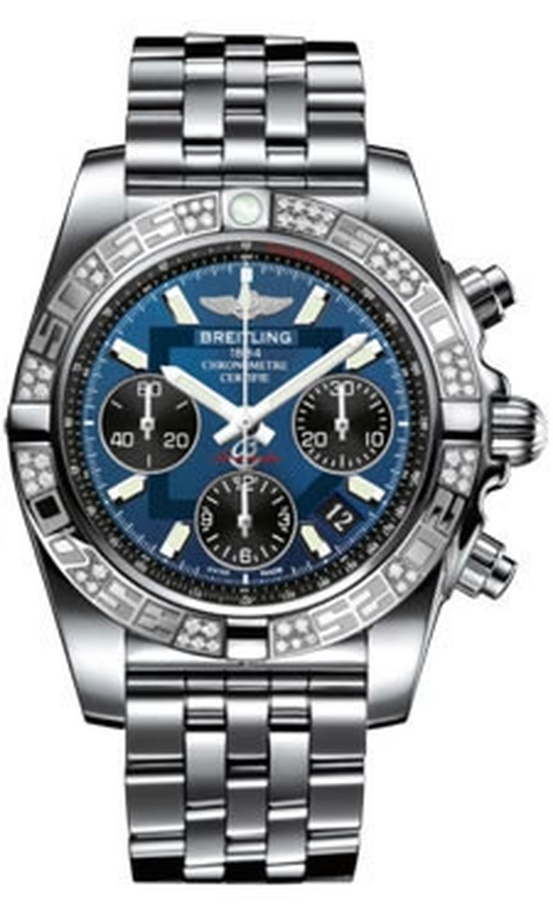 '- Chronomat 41 Steel Diamond Bezel - Pilot Bracelet