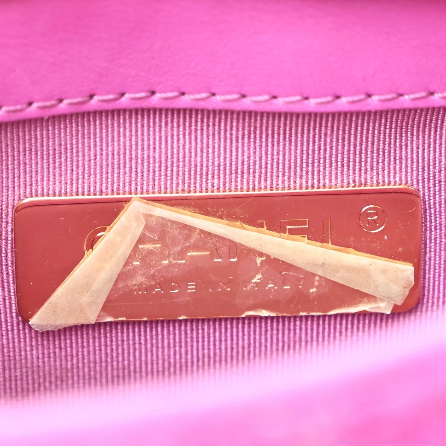 Wool Tweed Giant Logo Waist Bag Magenta