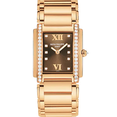 Patek Philippe 4908/11r-010 Twenty-4 22mm X 26.3mm Brown Dial Rose Gold