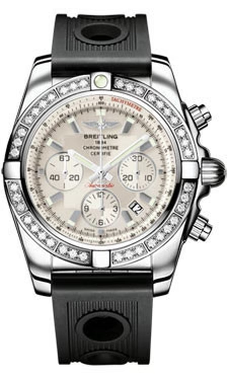 '- Chronomat 44 Steel 40 Diamond Bezel - Ocean Racer Strap