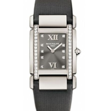 Patek Philippe 4920G-001 Twenty~4 25mm x 30mm Gray Dial White Gold