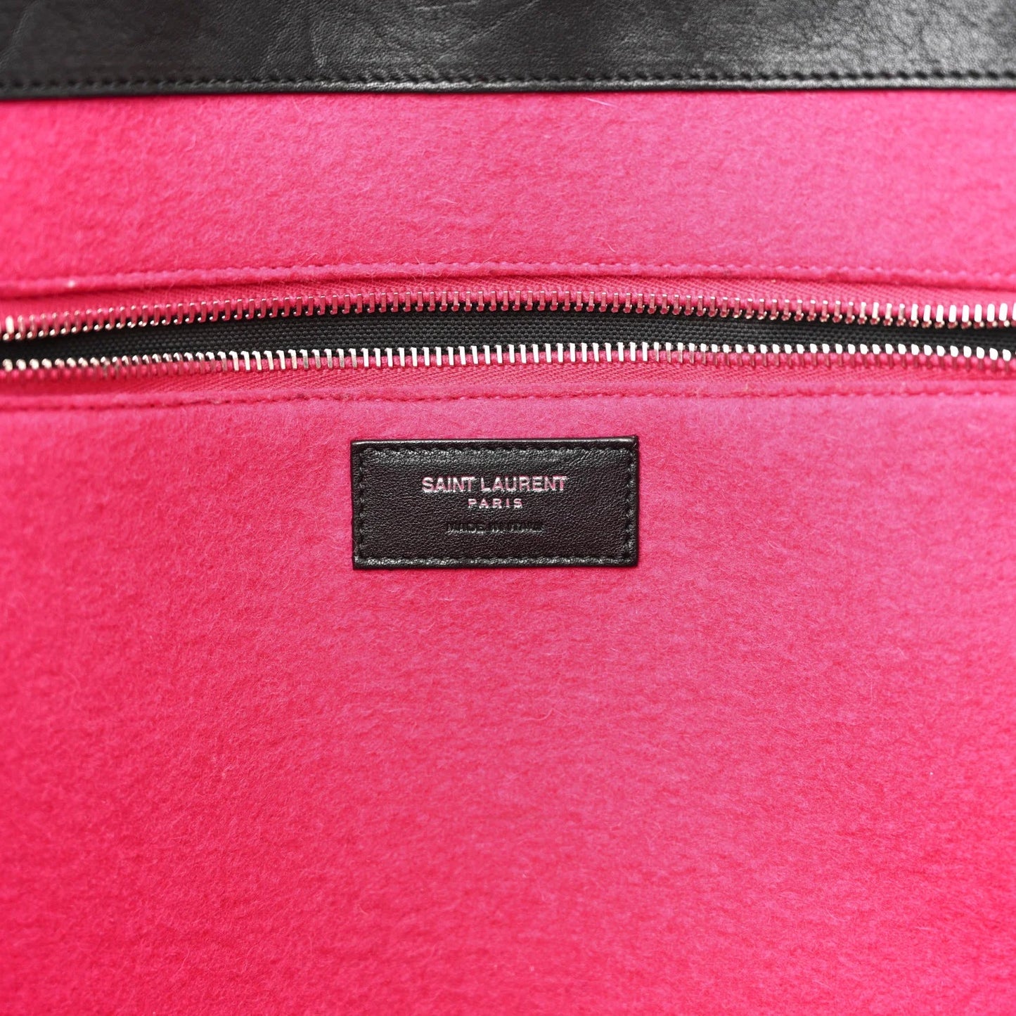 Wool Rive Gauche Tote Fuchsia