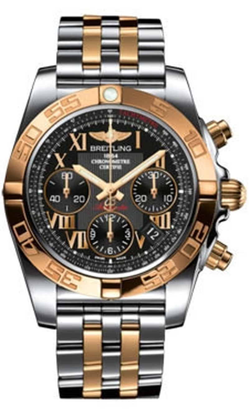 '- Chronomat 41 Steel and Gold Polished Bezel - Steel and Rose Gold Bracelet