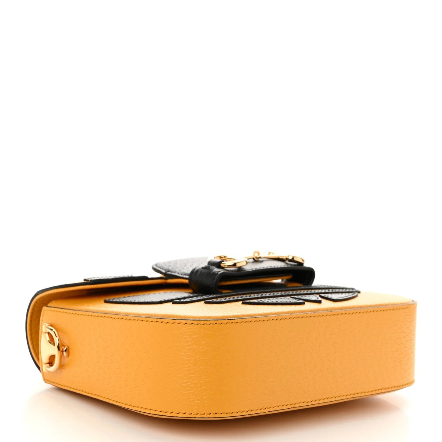 X adidas Textured Dollar Calfskin Web Trefoil Mini Horsebit 1955 Shoulder Bag Crop Black