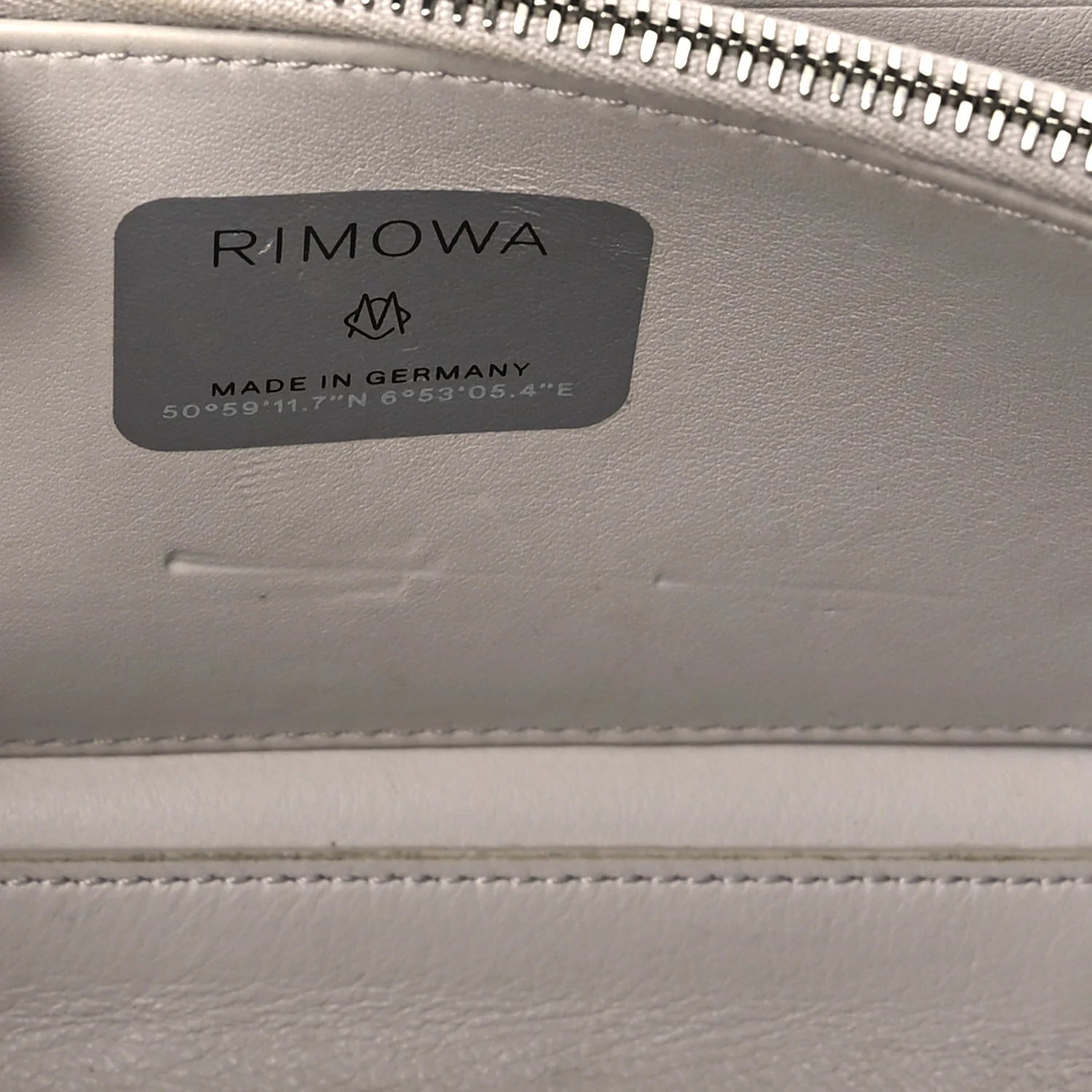 X RIMOWA Aluminum Personal Clutch on Strap Silver
