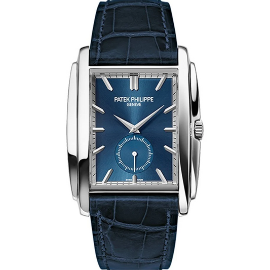 Patek Philippe 5124G-011 Gondolo 33.4mm x 43mm Blue Sunburst Dial White Gold
