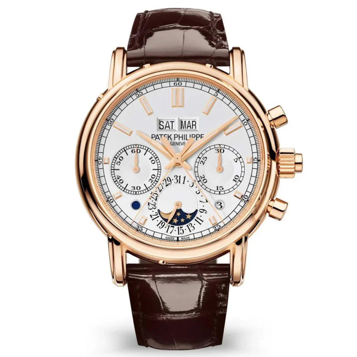 Patek Philippe Perpetual Calendar Grand Complications 38mm White Dial Rose Gold 5204R-001