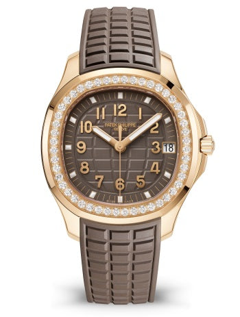Patek Philippe Aquanaut Luce Rose Gold Taupe Grey-Brown Dial Diamond Bezel 5268/200R-010