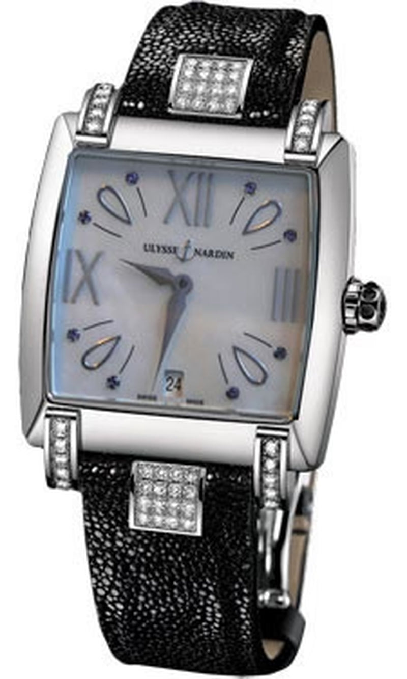 '- Caprice - Stainless Steel - Diamond Lugs - Leather Strap