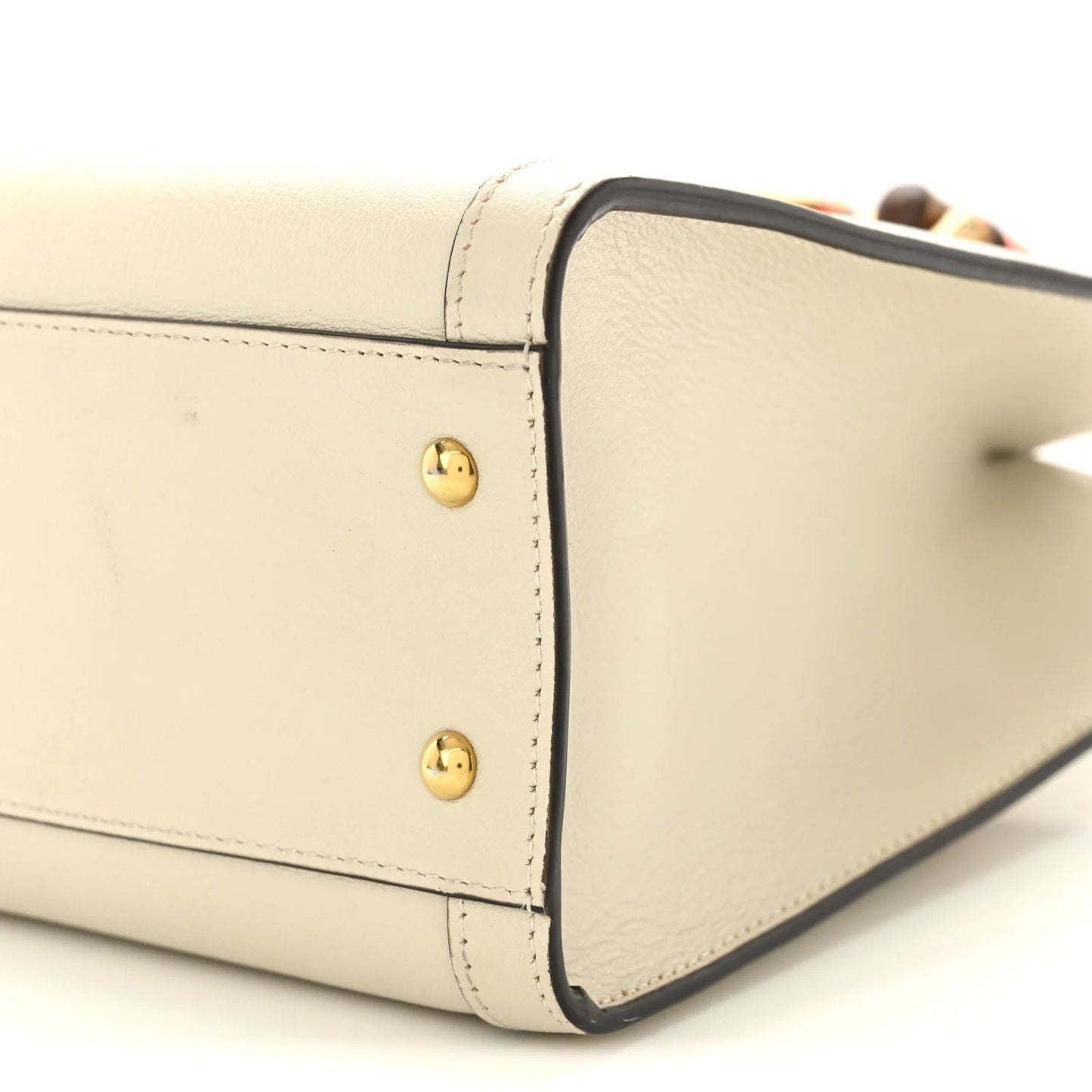 Wonka Grain Calfskin Small Diana Tote Bag Mystic White Orange Fluo