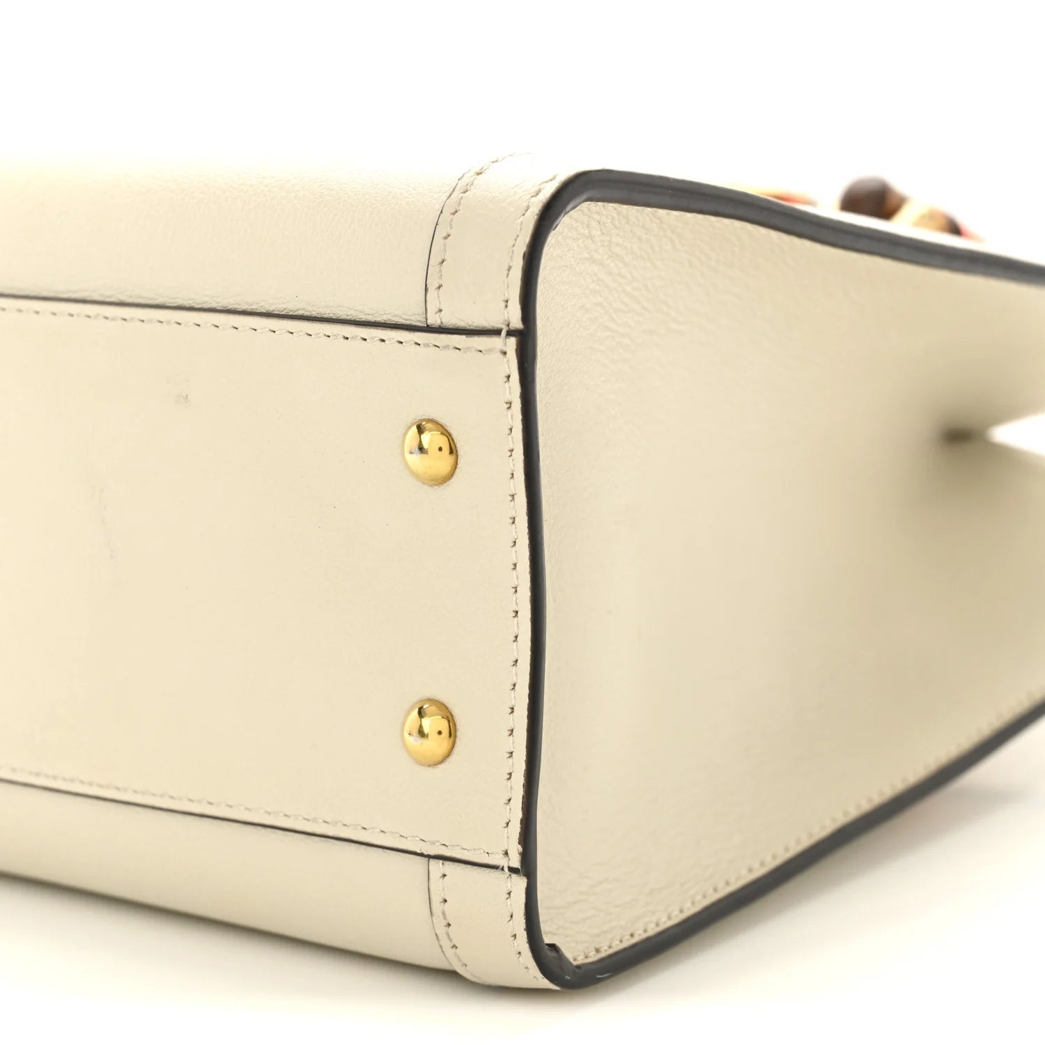 Wonka Grain Calfskin Small Diana Tote Bag Mystic White Orange Fluo