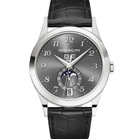 Patek Philippe 5396G-014 Complications 38.5mm Charcoal Gray Sunburst Dial White Gold