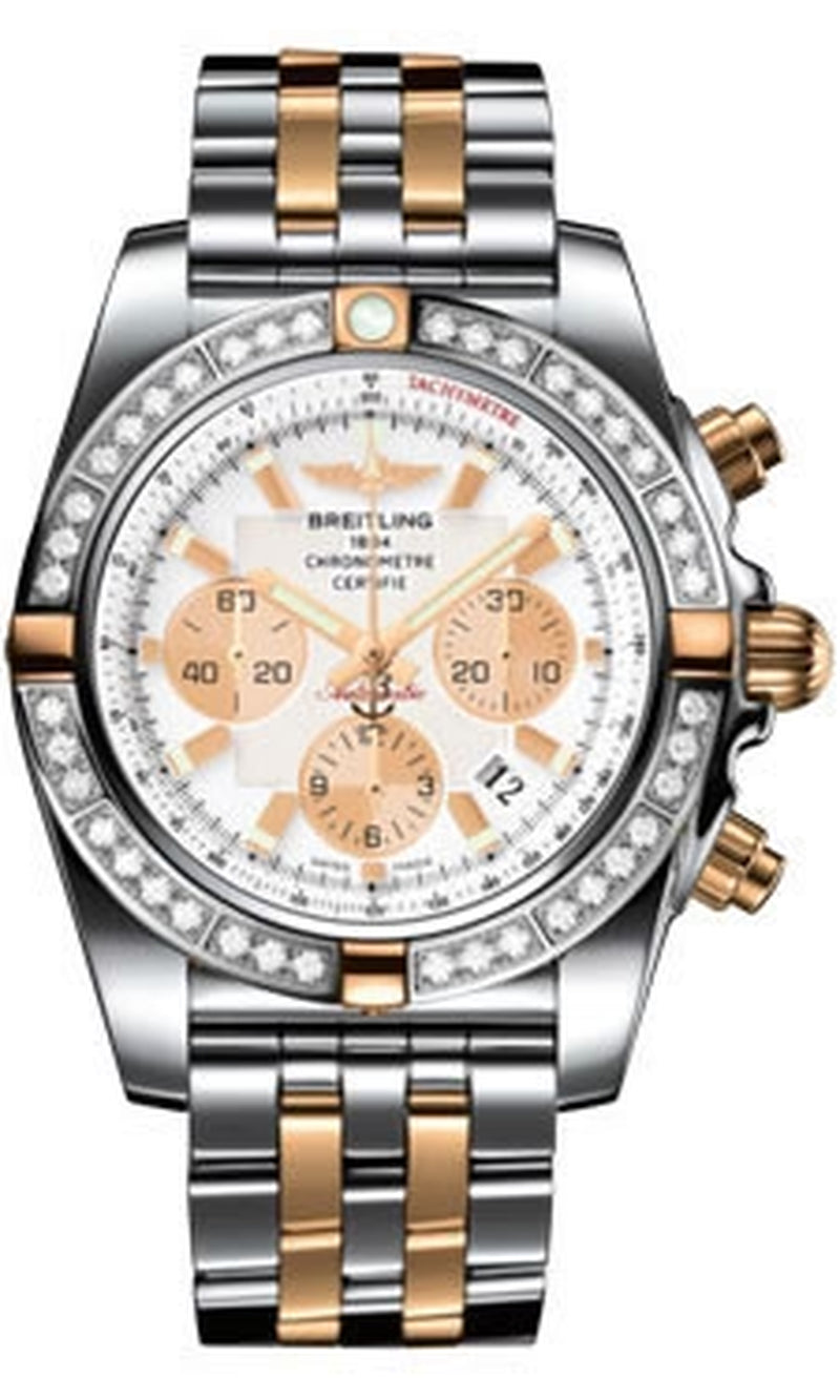 '- Chronomat 44 Two-Tone 40 Diamond Bezel - Pilot Two-Tone Bracelet