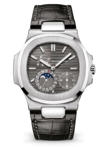 Patek Philippe Nautilus Moon Phases White Gold Slate Gray Dial 5712G-001