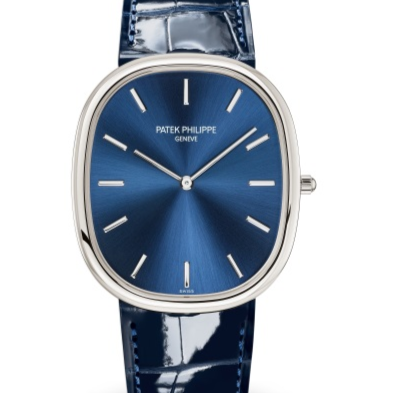 Patek Philippe 5738P-001 Golden Ellipse 36mm Blue Dial Platinum