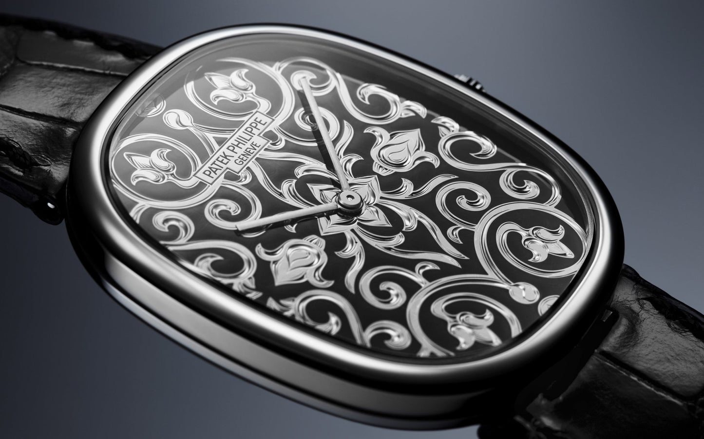 Patek Philippe Golden Ellipse, 18k White Gold, 34.5 x 39.5 mm, Ref# 5738/51G-001