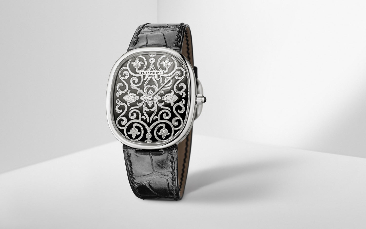 Patek Philippe Golden Ellipse, 18k White Gold, 34.5 x 39.5 mm, Ref# 5738/51G-001