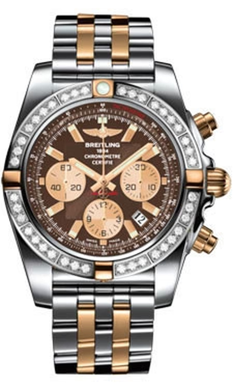'- Chronomat 44 Two-Tone 40 Diamond Bezel - Pilot Two-Tone Bracelet