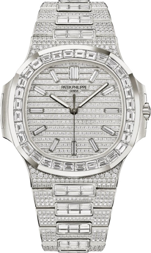 Patek Philippe Nautilus White Gold Full Diamond 41mm - 5811/1460G-001 - 2025