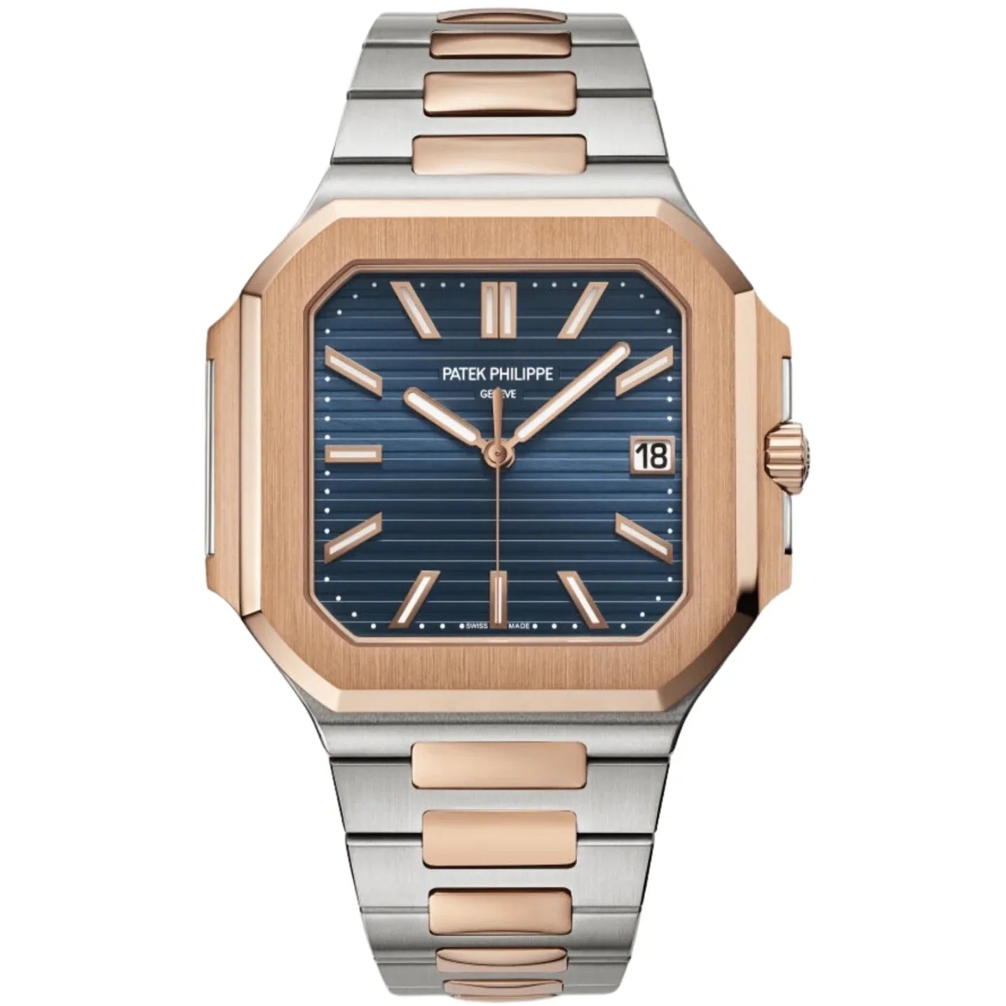 Patek Philippe 5821/1AR-001 Cubitus 45mm Sunburst Blue Dial Stainless Steel & Rose Gold