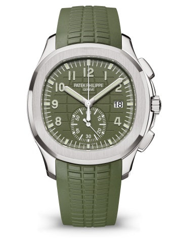 Patek Philippe Aquanaut 5968G-010 White Gold Chronograph Green Dial