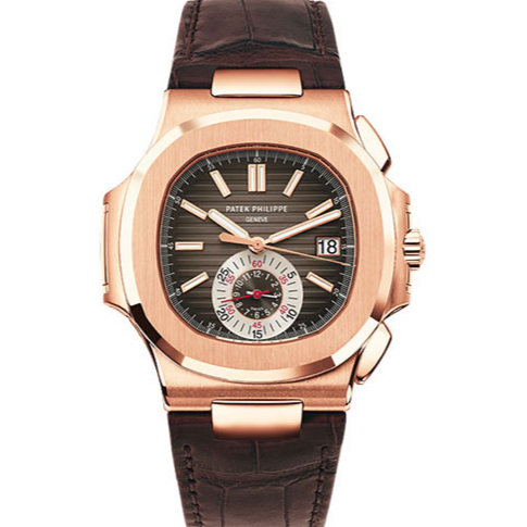 Patek Philippe 5980R-001 Nautilus 40mm Black-Brown Dial Rose Gold