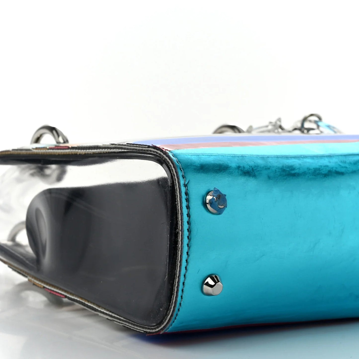 X WANG GUANGLE Technical Fabric Acrylic PVC Mini Lady Dior Multicolor