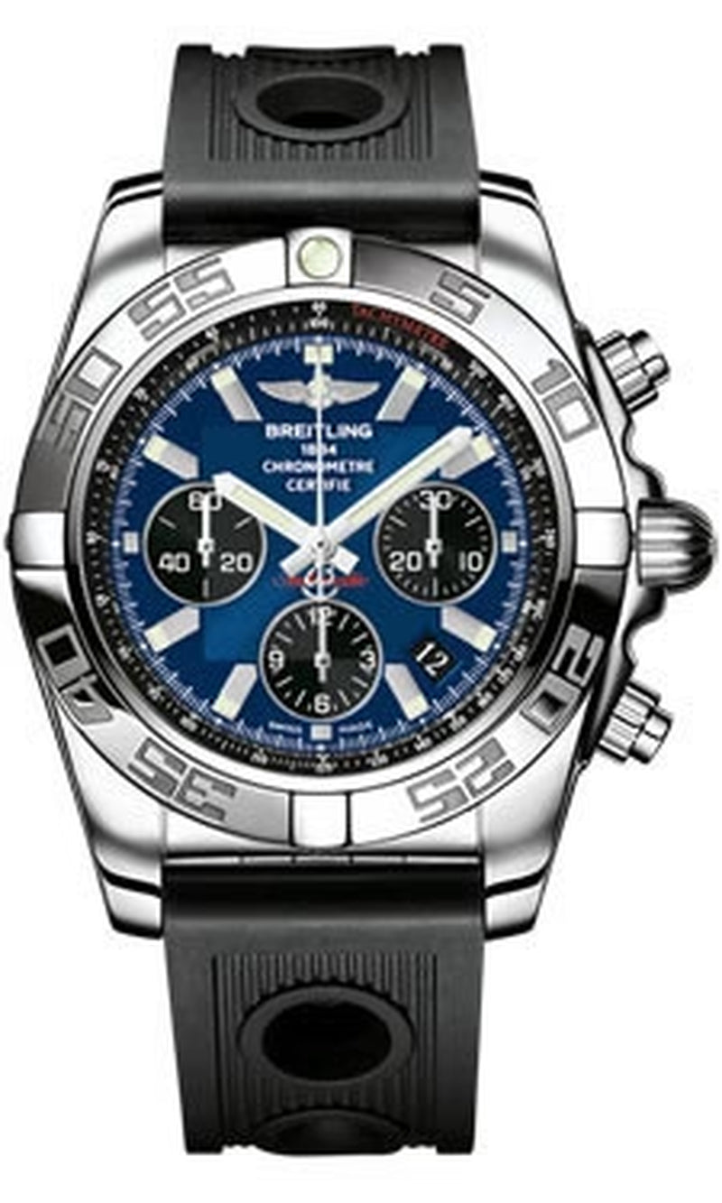 '- Chronomat 44 Steel Polished Bezel - Ocean Racer Strap