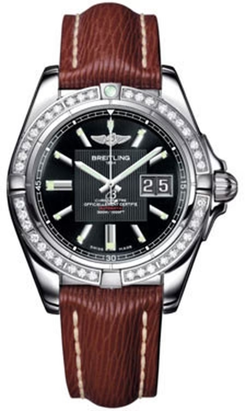 '- Galactic 41 Stainless Steel - Diamond Bezel - Sahara Strap