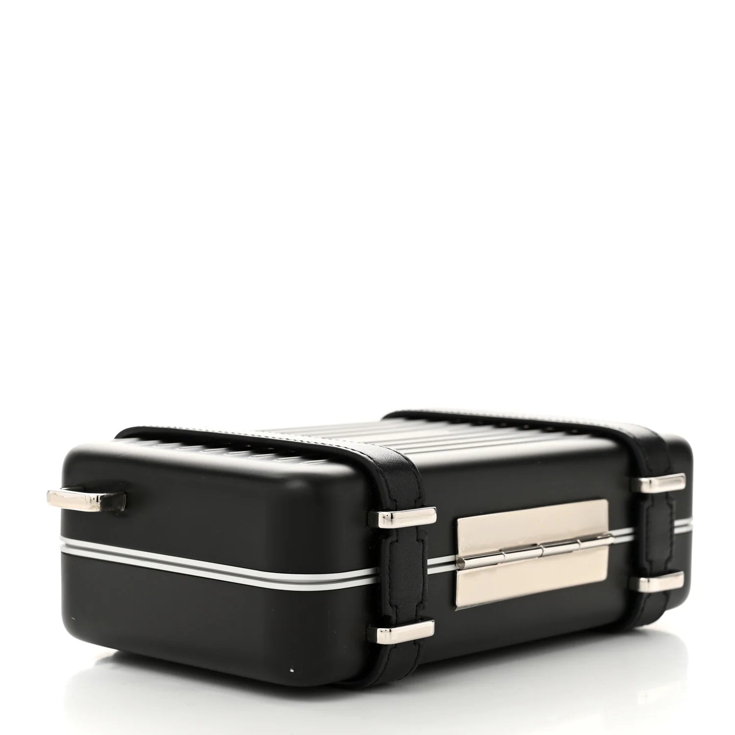 X RIMOWA Aluminum Personal Clutch on Strap Black