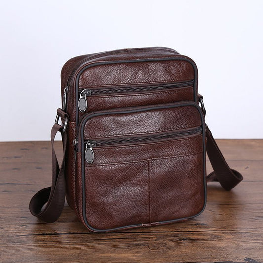 Mens Leather Shoulder Bag Casual And Stylish Crossbody Design