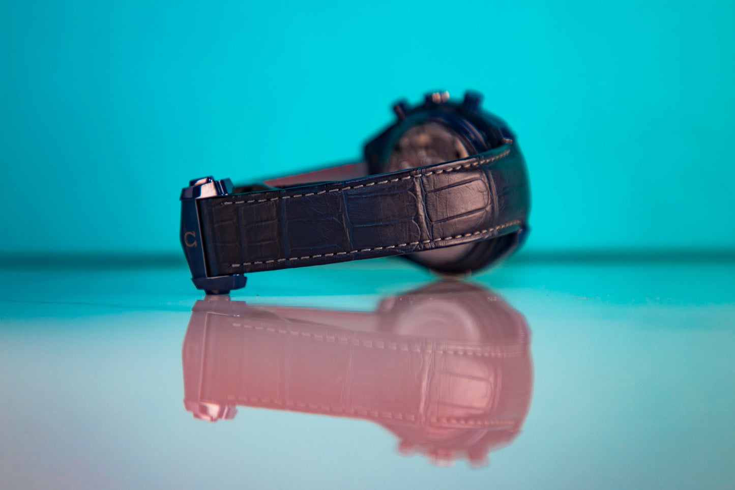 Omega Speedmaster  Moonphase  Blue Dial 44.25 mm  Blue ceramic Strap 304.93.44.52.03.001